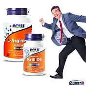 NOW健而婷 順暢保養超值套組(南極磷蝦油+精胺酸-一氧化氮)