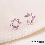 【Sayaka紗彌佳】透明感粉晶螺旋造型耳環 -單一色系