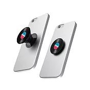 唱片造型手機伸縮支架 附黑膠唱機包裝-藍紅唱片