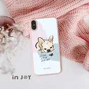 INJOYmall for iPhone 11 Pro max 融化法鬥 耐撞擊磨砂邊框手機殼 A / 粉邊