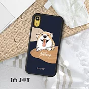 INJOYmall for iPhone 7 / 8 微笑柯基 耐撞擊磨砂邊框手機殼 D / 黑邊