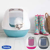 美國Petmate 掀蓋型全罩式貓砂盆- 粉紅