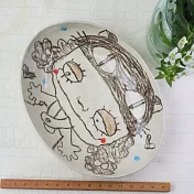 FunnyThai.手工彩繪‧可樂貓不規則萬用碟‧No.12