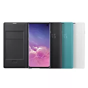 SAMSUNG Galaxy S10 LED 原廠皮革翻頁式皮套 (再送原廠S10智慧背蓋) 白色