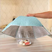 【EZlife】大容量食物衛生保溫罩藍色格子