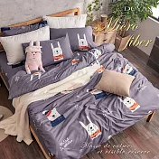《DUYAN 竹漾》台灣製天絲絨雙人四件式舖棉兩用被床包組-耶誕假期