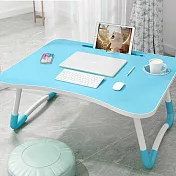 【EZlife】加大萬用多功能可折疊收納懶人桌(60x40cm)天空藍