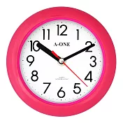A-ONE TG-0501 繽紛色彩防水浴室小掛鐘- 粉色