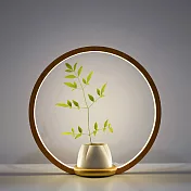 FOOKOO 一抹光景 LED檯燈/原木款/四葉瓶