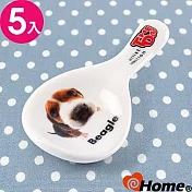 【i-home愛家】可愛狗 雙用湯匙碟皿/筷架(5入)