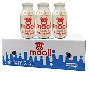 台農乳品 Moo全脂保久乳(24瓶/箱;200ml/瓶)