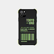 Skinarma日本潮牌 iPhone 11 Pro Max Bando Sheer 耐衝擊防摔透明手機殼 透黑+綠