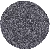 《NOW》質感螺紋圓餐墊(丈青藍)