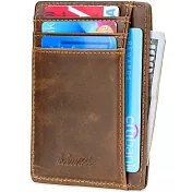 《Kinzd》防盜證件卡夾(栗色)