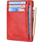 《Kinzd》防盜證件卡夾(胭紅色)