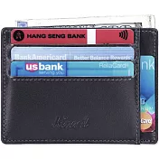 《Kinzd》真皮L型證件卡夾(黑)