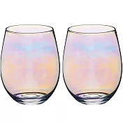 《KitchenCraft》圓肚威士忌杯2入(炫彩600ml)