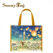 Sunny Bag - 火車頭顏坊-多功能橫式拉鍊提袋-台北印象