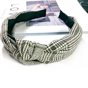 【Ada】韓系知性風格韓版流線格紋造型 髮飾 髮箍 髮帶 寬版造型 深咖啡色