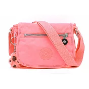 KIPLING 迷你翻蓋小斜背包-粉桔