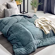 義大利La Belle《魔幻撞色》3D立體魔法絨暖暖被 150*195CM (湖水綠x深灰)