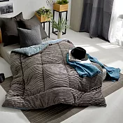 義大利La Belle《魔幻撞色》3D立體魔法絨暖暖被 150*195CM (深灰x海軍藍)