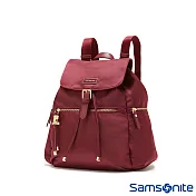 Samsonite新秀麗 KARISSA 經典時尚三口袋吊飾後背包(酒紅)