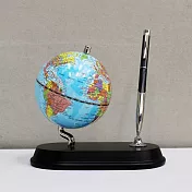 SkyGlobe 3.75吋行政筆插木質底座地球儀(英文版)