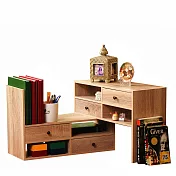 日式《機能型》 BELLA 伸縮置物書架 ( 淺梧桐色 )