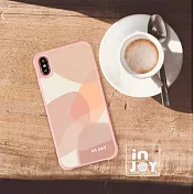 INJOYmall for iPhone XR 法式浪漫幾何色塊 耐撞擊磨砂邊框手機殼 粉邊霧面款