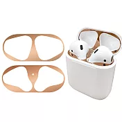 AirPods 專用 金屬電鍍防塵保護貼 玫瑰金