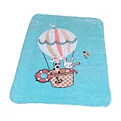 【Leafbaby】 兒童房幼兒園可用冬天保暖法蘭雲貂絨兒童蓋毯-歡聚熱氣球