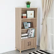 《Homelike》日和二門四層書櫃(二色)原木