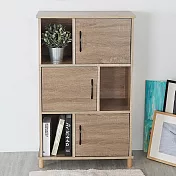 《Homelike》日和六格三門書櫃(二色)原木