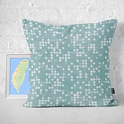 IHERMI 斑駁小圓點A 藍綠 抱枕套 45cm 台灣製