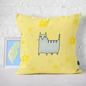 IHERMI 貓咪插畫A 抱枕套 45cm 台灣製