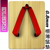 BORSU極薄鼠墊_FUNNY_木屐紅