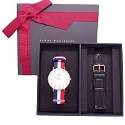 DW Daniel Wellington 經典中的珍貴收藏時尚優質腕錶-帆布+金殼/40mm