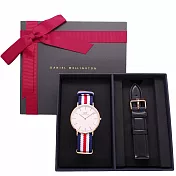 DW Daniel Wellington 經典中的珍貴收藏時尚優質腕錶-帆布+金殼/40mm