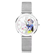 Disney迪士尼 美麗公主系列細緻插畫風格針織鐵帶手錶- 白雪公主