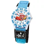 DF童趣館 - 迪士尼日本品牌機芯數字殼休閒織帶兒童手錶閃電麥坤