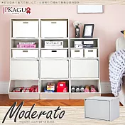 JP Kagu 日式品味DIY木質單格門櫃/收納櫃1入(木紋白)