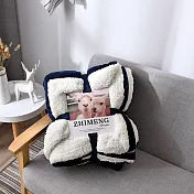 【ZHIMENG】雙層加厚法蘭羊羔絨被毯(4色)+葇葇抽取式衛生紙1串孔雀藍