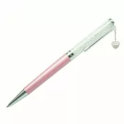 奧地利SWAROVSKI 粉紅愛心水晶圓珠筆
