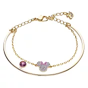 奧地利SWAROVSKI MINNIE 金色水晶手鐲