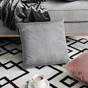 【收納職人】北歐ins燙金輕奢絨抱枕被/兩用抱枕/多功能抱枕毯子_磨岩灰