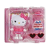 Sanrio 換裝娃娃組 擺飾玩偶 公仔 HELLO KITTY 愛心眼鏡 粉