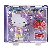 Sanrio 換裝娃娃組 擺飾玩偶 公仔 HELLO KITTY 草莓洋裝 紫