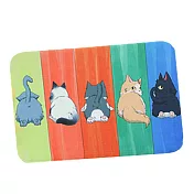 【巴芙洛】時尚彈性防滑吸水居家踏墊 小咪真愛美(2片)