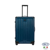 【BRIC S】義大利製編織箱殼 28吋 防水拉鍊行李箱 - 深藍色